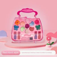 Girls Make Up Box Play House Toy Eye Shadow Little Girl Princess Makeup Cosmetics Handbag Funny Safe Water Soluble Birthday Gift 2
