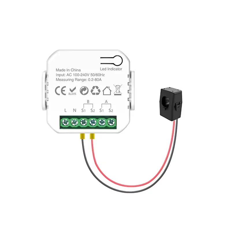 Misuratore Di Energia WiFi Hancaner Per Impianti Fotovoltaici – Monitor Bidirezionale Con CT, Controllo Da App Per Produzione E Consumo