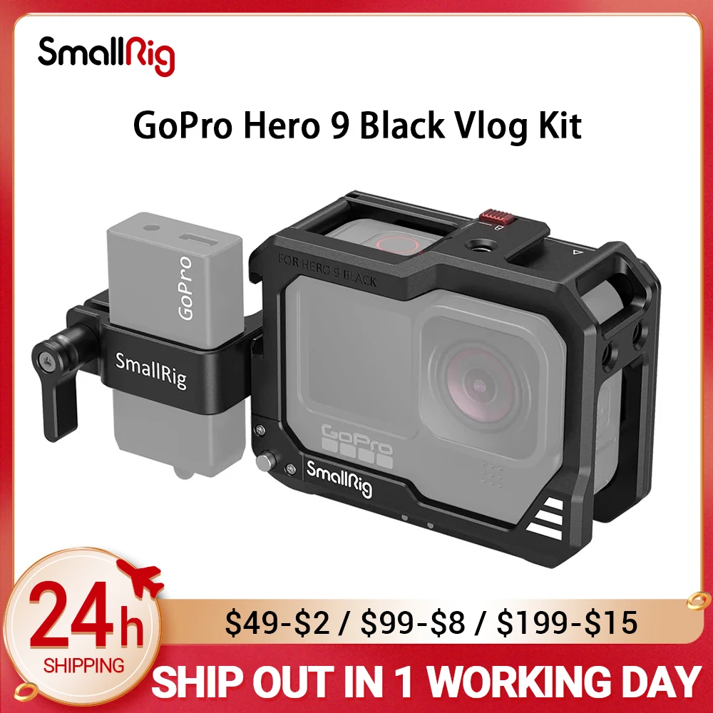 

SmallRig GoPro Hero 9/GoPro Hero 10 Black Vlog Kit Compatible With Microphone Adapters Camera Accessories 3088/3084