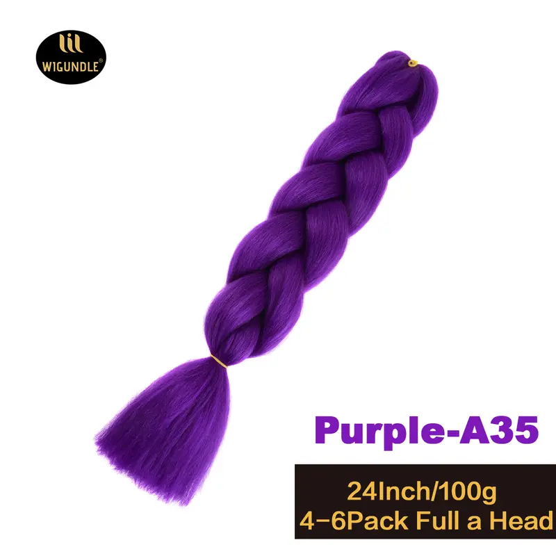 Long 24Inch Jumbo Braid Extensions Cos Synthetic Braiding Hair Afro Ombre Color Kanekalon Hair for Children/Women Braid - Image 26