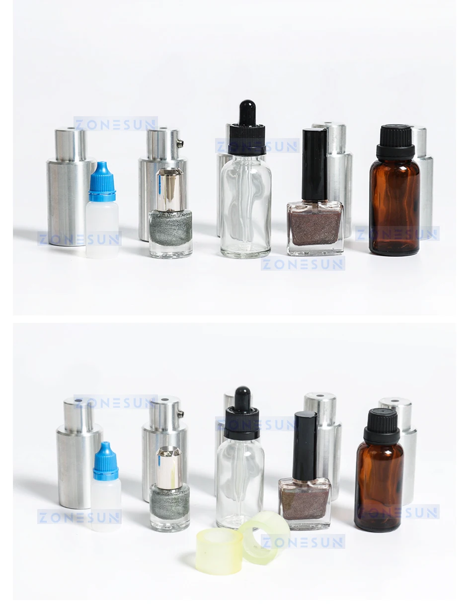 ZONESUN ZS-XG80W Semi-automatic Bottle Capping Machine E-juice Aluminum Nail Polish Bottle Caps Screwer