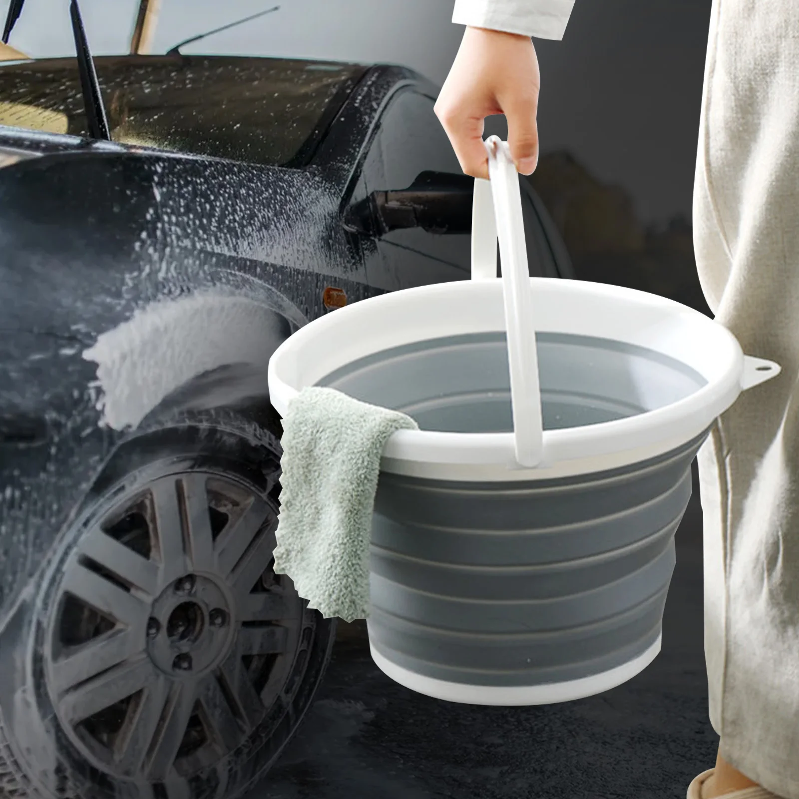 Portable Folding Bucket Foldable Basin Tourism Outdoor Folding Bucket  Fishing Camping Car Wash Bucket Outdoor Camping - AliExpress