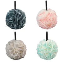 1pc Shower Mesh Foaming Sponge Bubble Ball Body Skin Cleaner Cleaning Tool Exfoliating Scrubber Black Bath Bathroom Accessories 2