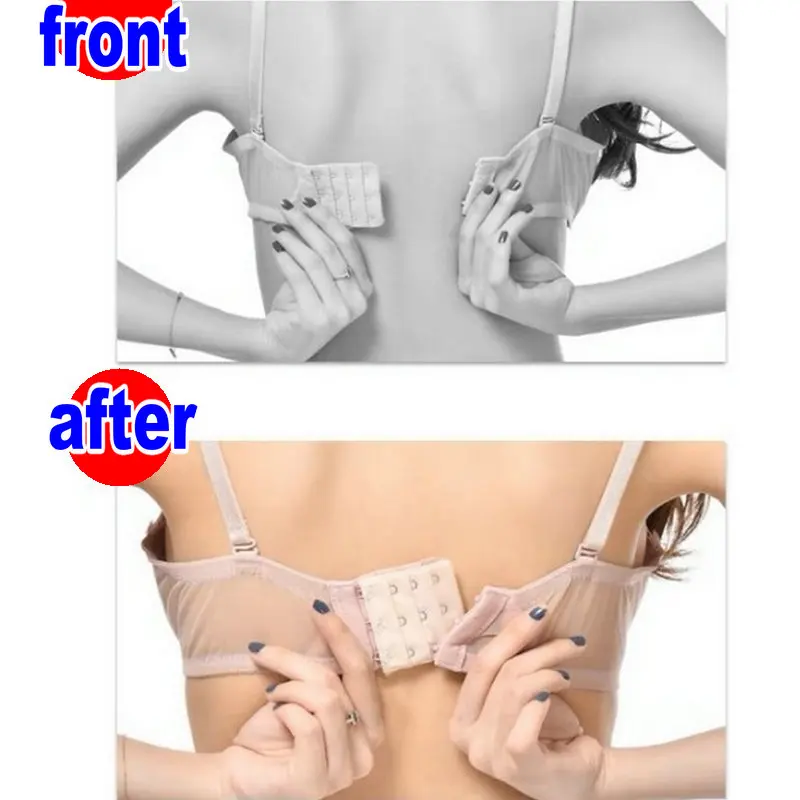 Moda Donna 12 Pezzi Allunga Reggiseno - Prolunga Con 3 File Di Ganci, Morbido Ed Elastico (Pelle Chiara, Bianco, Nero) Ganci Per Reggiseno - Foto 13