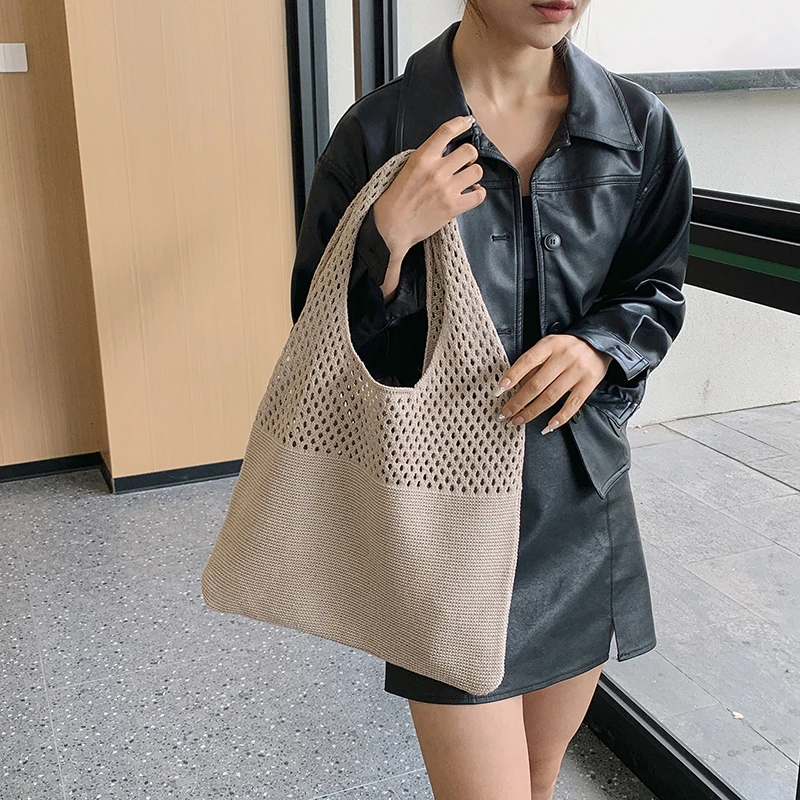 

Cotton Fabric Women's Shoulder Bags 2023 New Women's Bag Solid LuxurySimple and Versatile Crossbody Bag Fashion Shopping Bag