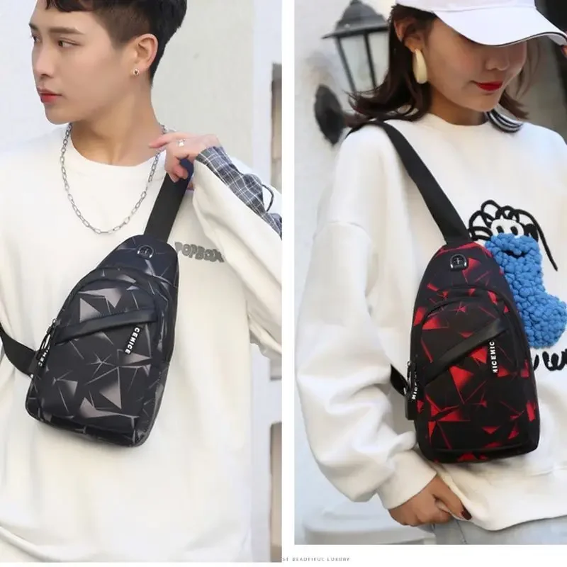 Men Casual Multifunction Shoulder Bag Travel Crossbody Sling Pack Messenger Pack Chest