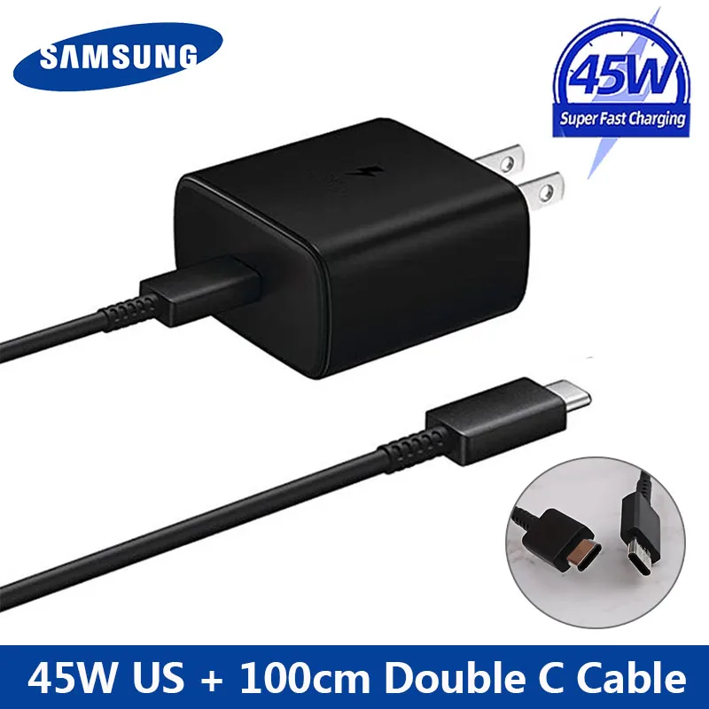 Original Samsung S20 S22 Ultra 45W Surper Fast Charger PD Quick Charge Adapter TypeC For Galaxy S20Plus Note 10+ A90 A80 Tab S7+ baseus 65w Chargers