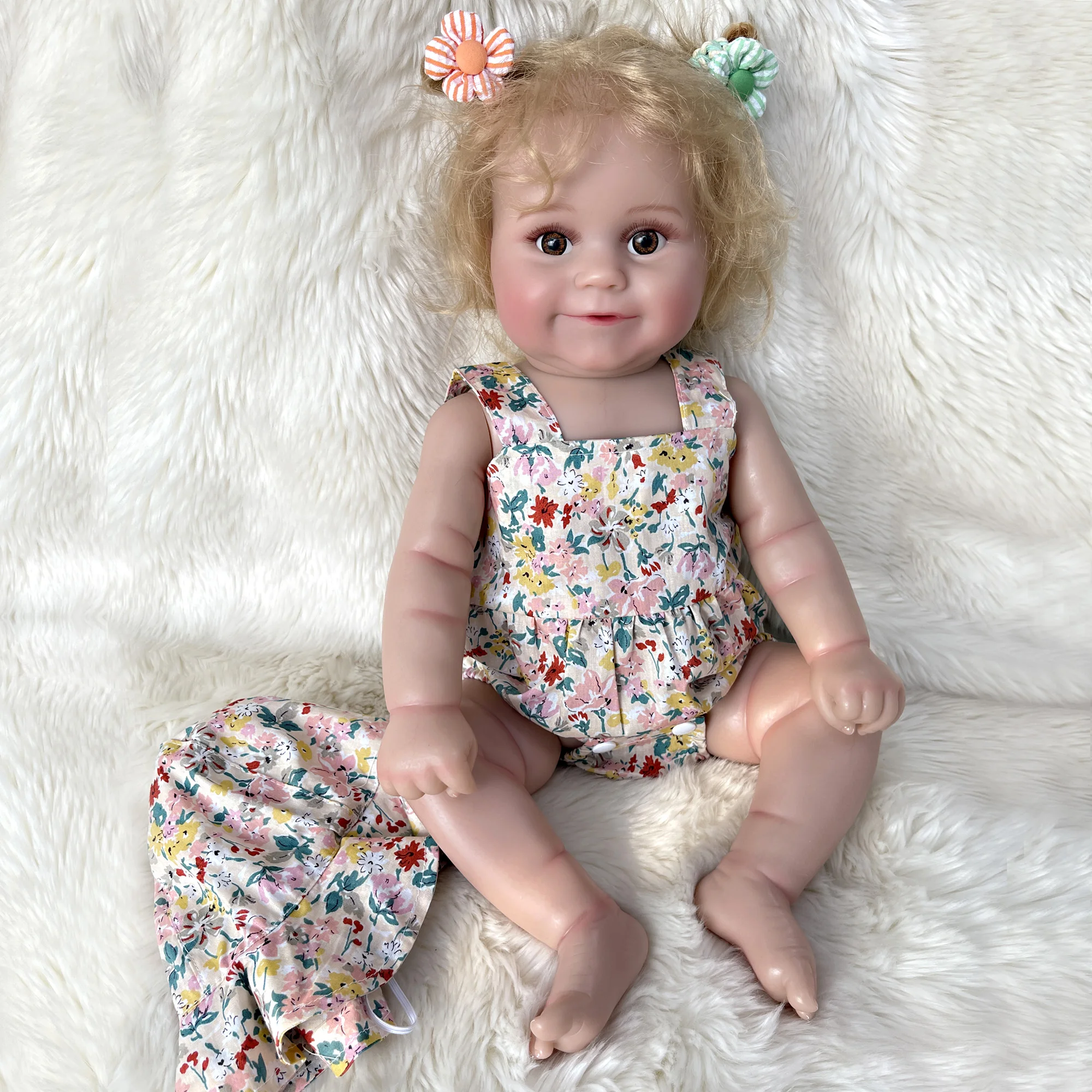 

49 cm 3D Painted Maddie Baby Full Body Vinyl Handmade Reborn Doll Bebe Reborn muñeca para niñas envío gratis