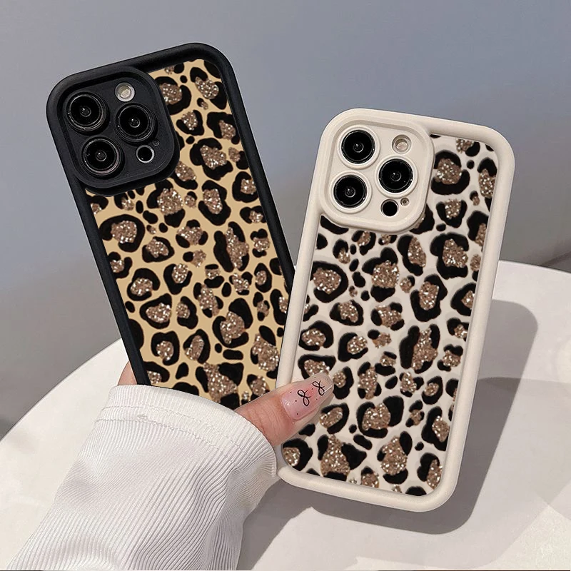 Y2K Leopard Print Soft Phone Case Cover