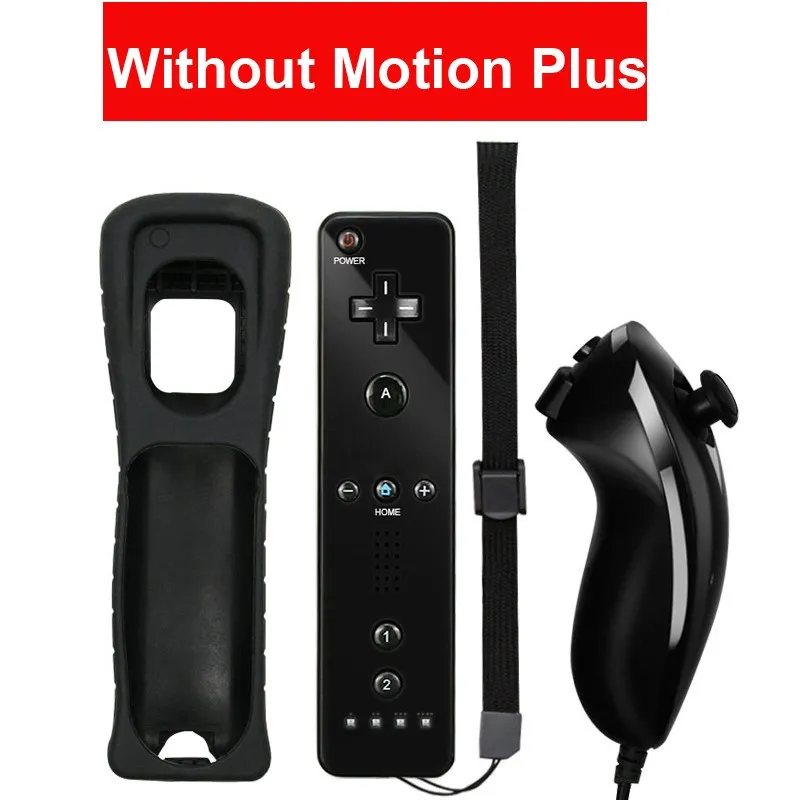 For Nintend Wii 2 in 1 Wireless Remote Gamepad Controller Without Motion Plus Remote Control Compatible Nintendo Wii Joystick 
