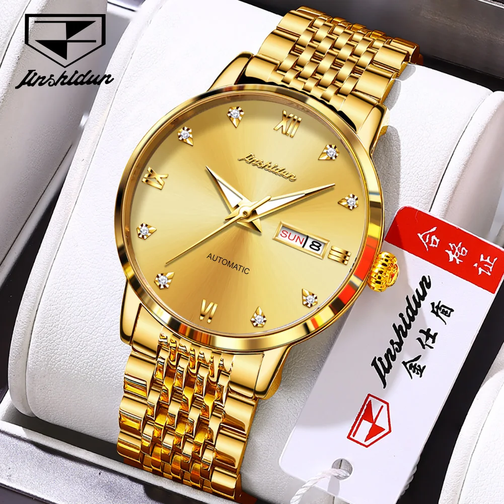 

JSDUN Luxury Brand Classic Watches for Men Mechanical Automatic Male Watch Calendar Waterproof Man Wristwatch Relogios Masculino