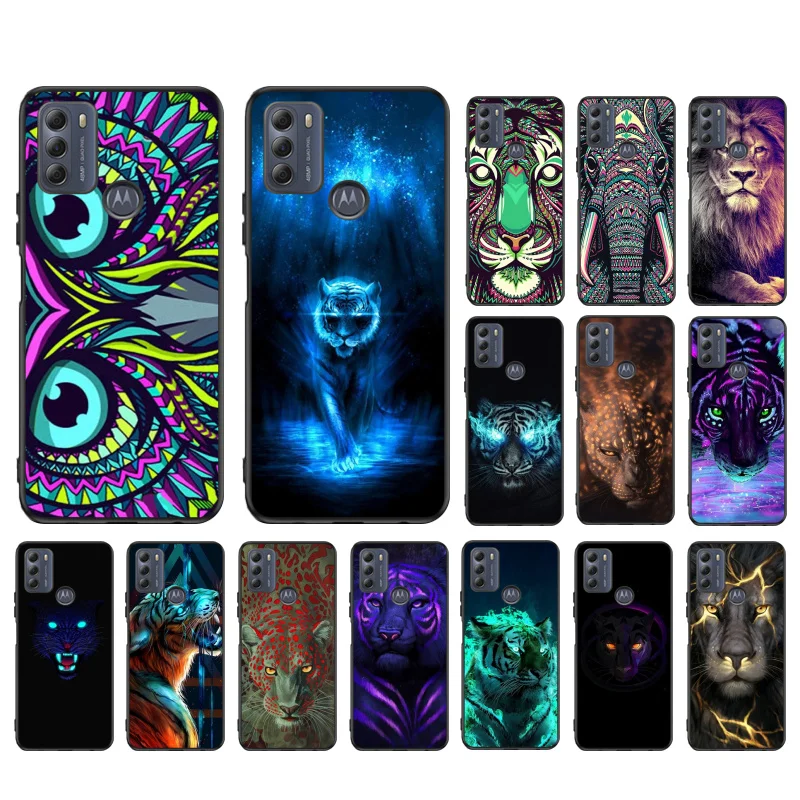Animali Lion Wolf Tiger Owl Custodia Per Telefono Per Moto E32 E32S E20 E40 E7 Plus Edge 40 30 Ultra Neo 20 Lite G13 G9Plus Gpure Gstylus