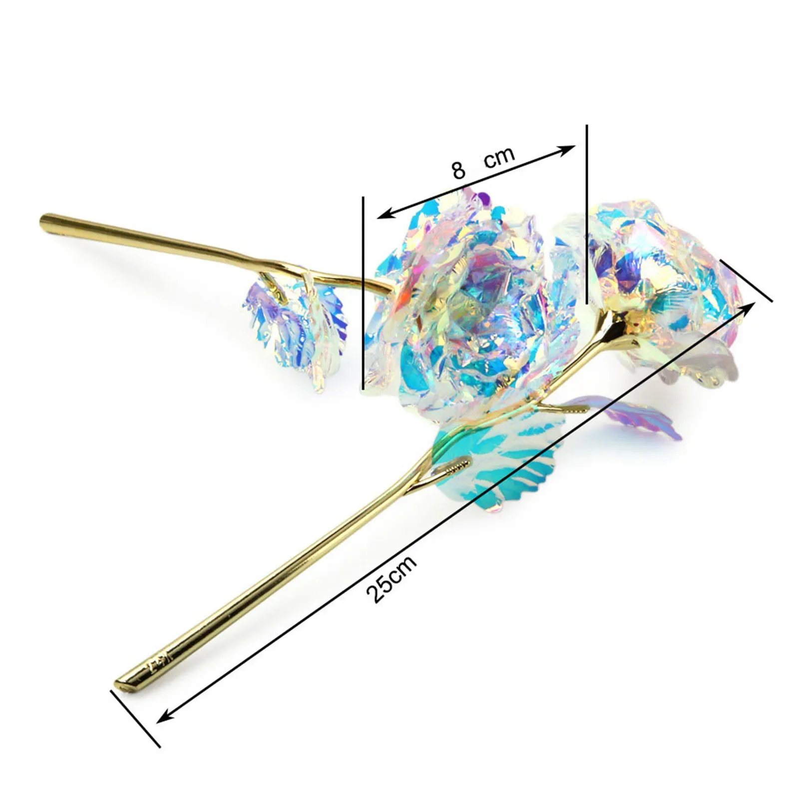 Valentine's Day Mother's Day Gift 24K Foil Plated Roses Wedding Decorations Artifical Flowers Lover Roses Creative Gift