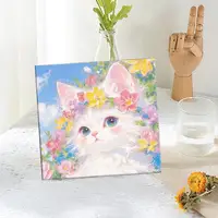 Oil Painting By Number House Tree DIY Digital Oil Painting Scenery Drawing By Numbers Adults Kit Cat Handpainted Gift Home Decor 5