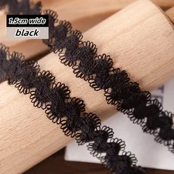Versatile Stretch Lace Ribbon for DIY Crafts and Sewing Accessories (Black)
