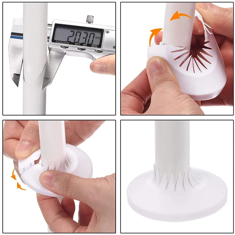 Description Picture 4 of item2pcs Plastic Wall Hole Duct Cover Shower Faucet Angle Valve Pipe Plug Decoration Cover Snap-on Plate Kitchen Faucet Accessories