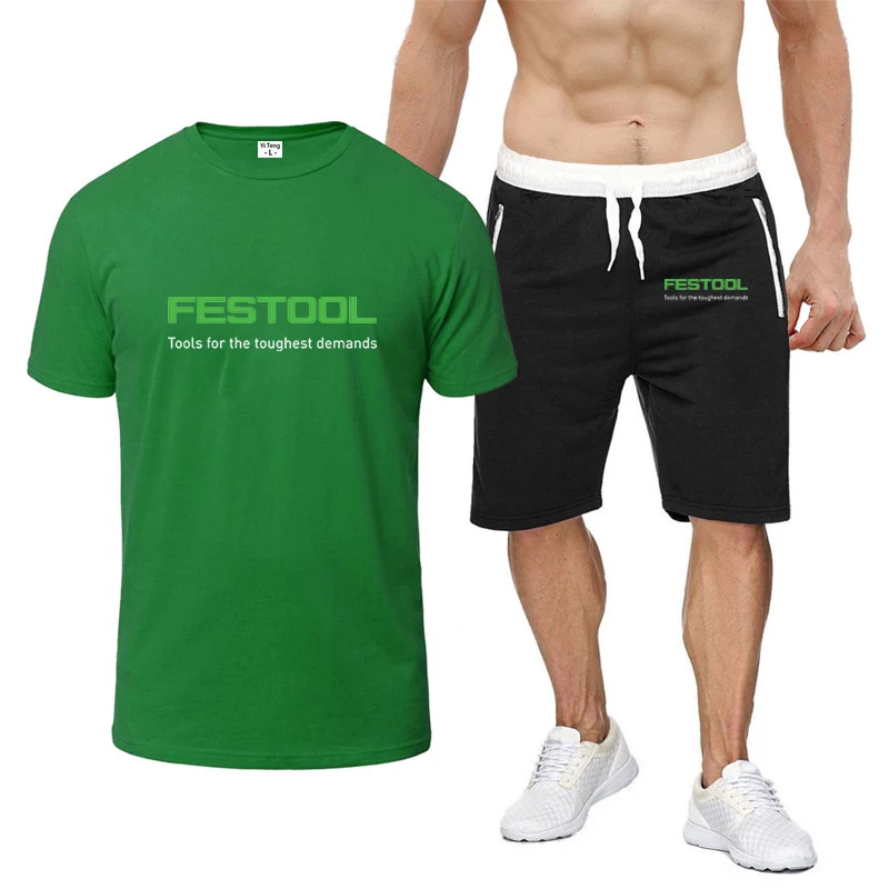 Festool 2023 printing Men Summer High quality Comfort New Eight Color Short Sleeved Suit Casual fashion T-shirt