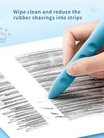 3PCS/Box Hole Eraser for Primary School Students No Dregs No Crumbs Clean Eraser Pen Image Skin Oversize Art Pose 6