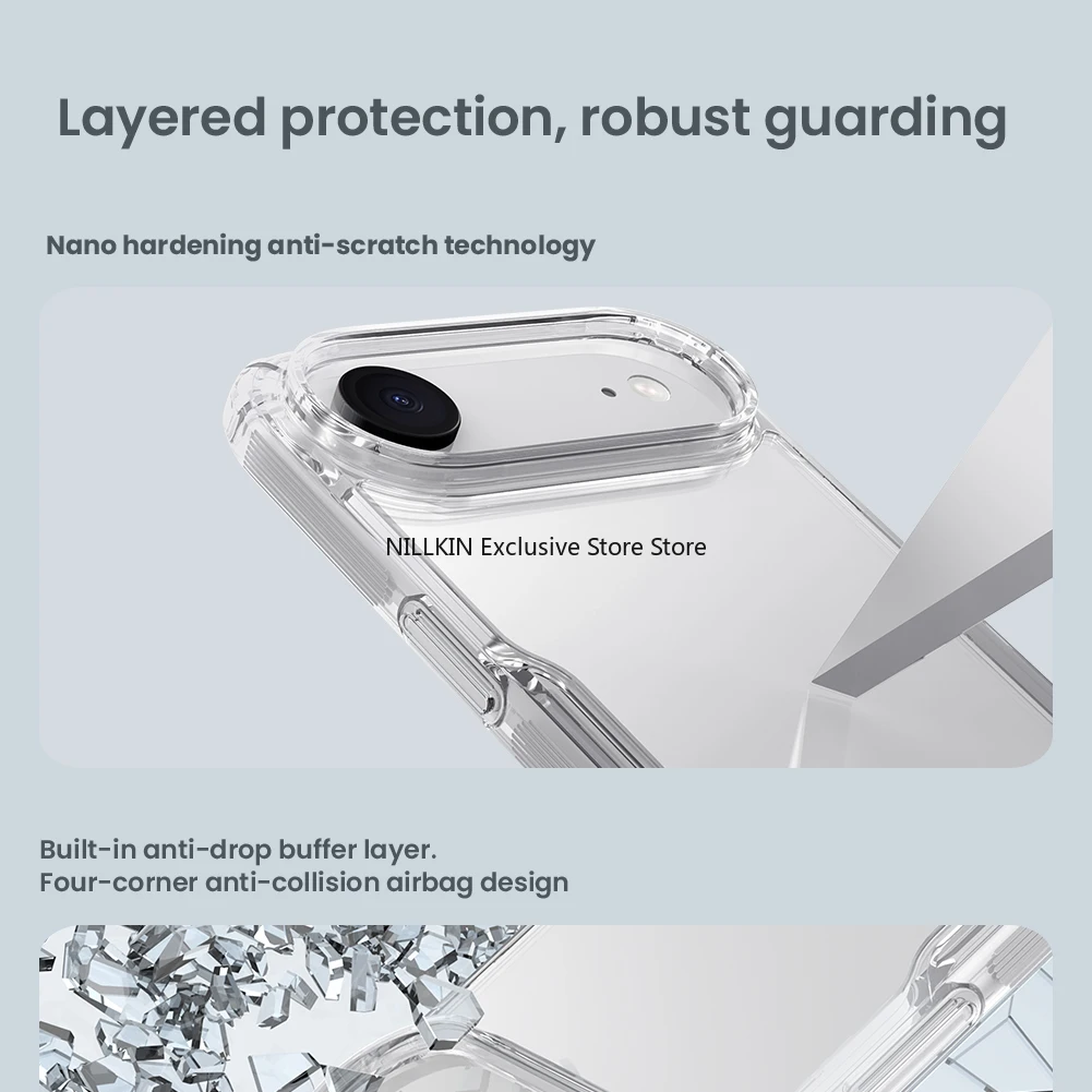 Transparent Minimalist Shockproof TPU Pro Phone Case by Nillkin