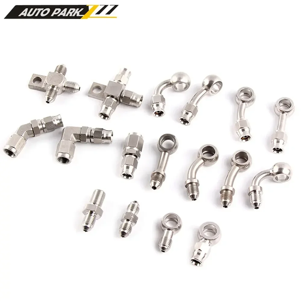 stainless Steel 10mm AN3 Motorcycle Motor Bike Hydraulic Brake Oil Hose Line Banjo Fitting brake oil connector