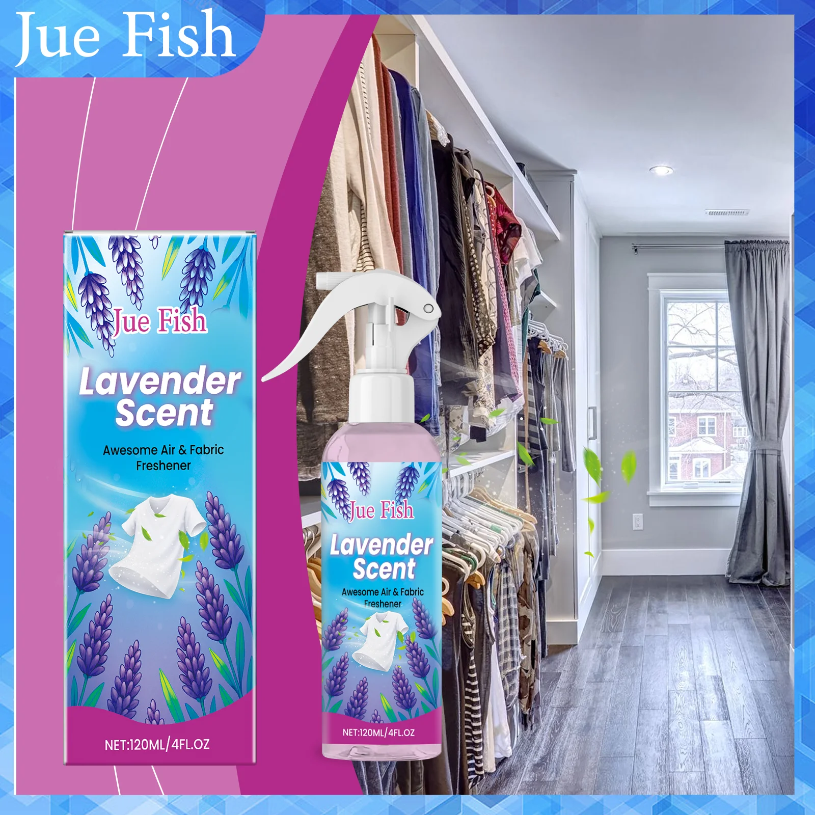 Spray rafraîchissant pour tissus, éliminateur d'odeurs, parfum de — free download