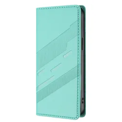 Luxury Magnetic Leather Flip Cover Case for Realme - Elegant and Durable Protection (Light green)