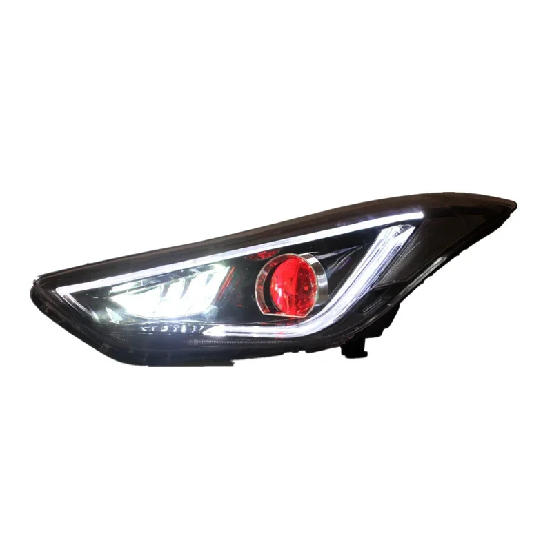 

VLAND manufacturer for car headlight for Elantra head lamp 2011 2012 2013 2014 2015 Elantra LED head light with Demon eyes