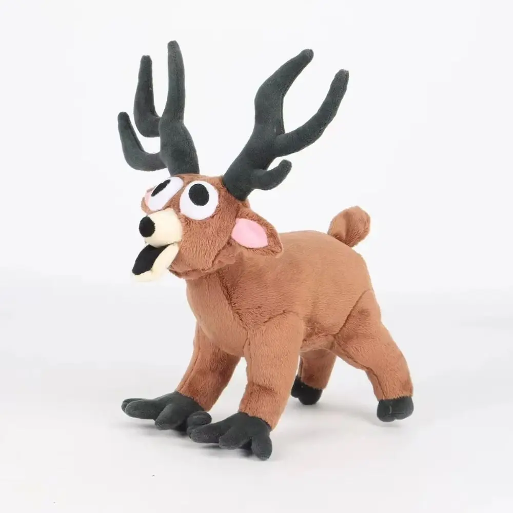 99 Nights in The Forest Cartoon Milu Deer Soft PP Cotton Game Peripheral Stuffed Doll Collection Fluffy Crouching Reindeer