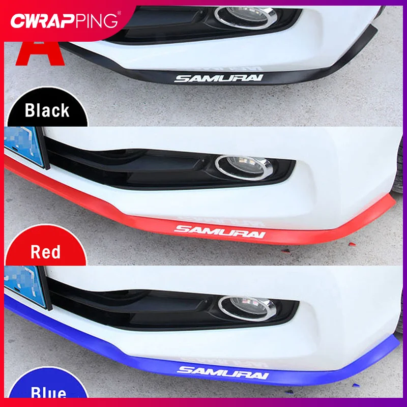 Universal Car Bumper Lip Splitter Protector 2.5m Front Bumper Rubber Lip Strip Exterior Moulding Auto Styling Body Kits