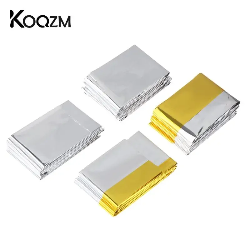 Emergency Blanket Outdoor Survival First Aid Military Rescue Kit Windproof Waterproof Foil Thermal Blanket for Camping Hiking emergency blanket