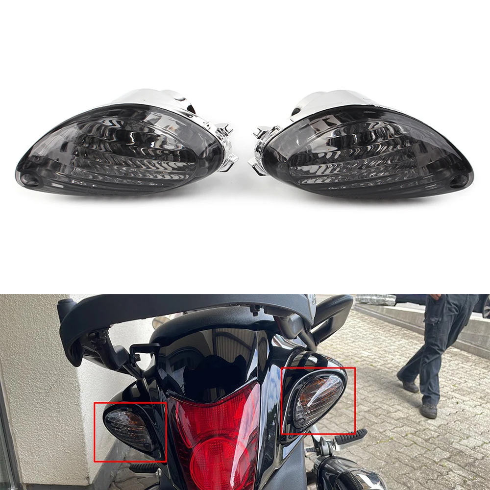 

2Pcs Smoke Motorcycle Rear Turn Signals Light Indicator Blinkers Lens Cover Shell For Suzuki Hayabusa GSXR1300 2008 2009 2010