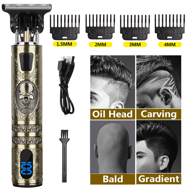 USB Electric Hair Clipper Man 0mm Shaver Trimmer For Men Barber Professional Beard Rechargeable Hair Cutting Machine