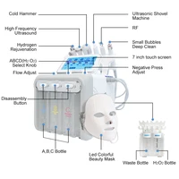 Dispositif de beauté du visage 6/7 en 1, nettoyage en profondeur, dissolvant de points noirs, hydratant, rajeunissement de la peau, nettoyeur de pores, Machine exfoliante 2