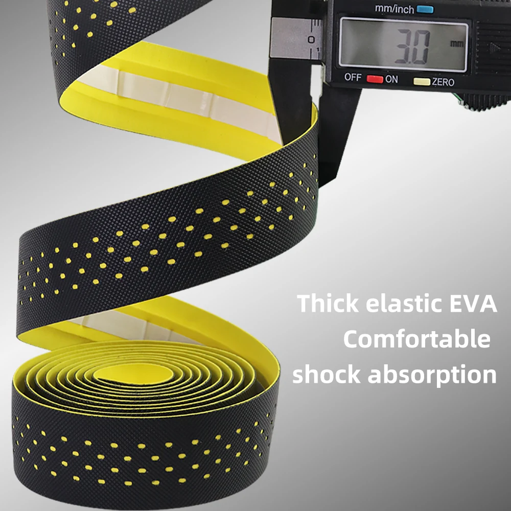 MOTSUV Road Bike Handlebar Tapes Shock-Absorbing Cycling PU EVA Anti-slip Bar Tape Wear-Resistant Bicycle Strap Bike Accessories