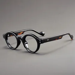 Stylish Unisex Retro Round Frame Reading Glasses with Ultra - Light Resin Design (Black)