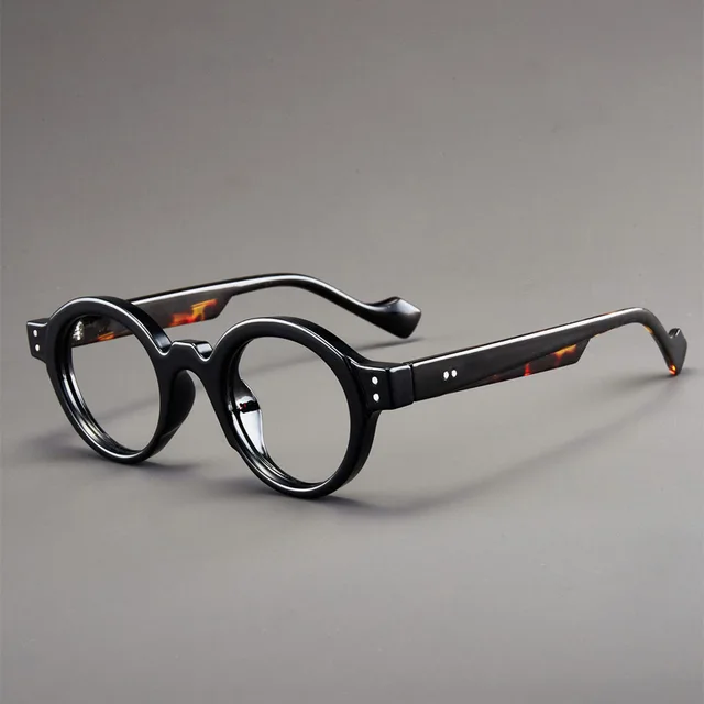Gafas de lectura de moda con montura redonda retro fabricadas en resina ultraligera, adecuadas tanto para hombres como para mujeres. 3