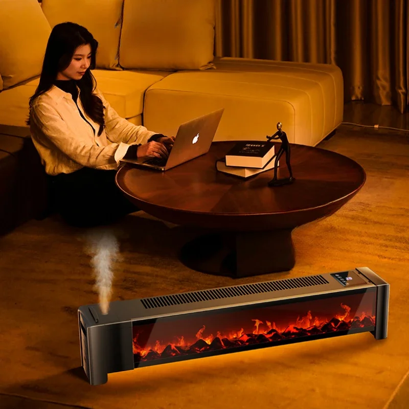 Graphene Quick Heater Smart Adjustable Fan Energy-Saving Heating Device Mist Humidifying Fireplace High-Efficiency Heater