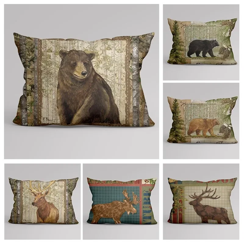 

Наволочка в гавайском стиле, чехол для диванной подушки, с украшением в виде сельского пляжа и животных, наволочка для дивана, 30x50 40x60