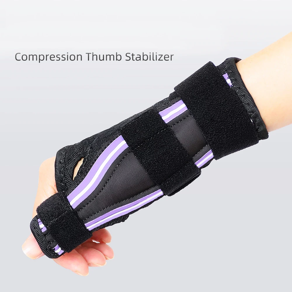 1/2 Stück Daumenstütze für rechte/linke Hand, Handgelenk-Spica-Schienenunterstützung für Trigger-Daumen, CMC, Arthritis, Sehnenscheidenentzündung, Schmerzlinderung – Detail 3