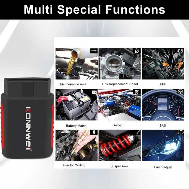 KONNWEI KDIAG Full System OBD2 Car Diagnostic Tool Reset SAS EPB Service ECU Programmer Auto OBDII Scanner pk Thinkdiag THINKCAR 6