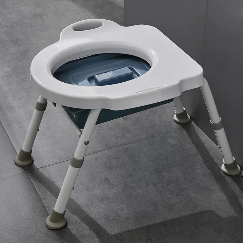 Elderly Disabled Toilet Toilet Chair, Adjustable Height Pregnant Woman Commode Toilet, Home Squat Toilet Seats Disability Help 3