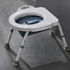 Elderly Disabled Toilet Toilet Chair, Adjustable Height Pregnant Woman Commode Toilet, Home Squat Toilet Seats Disability Help 3