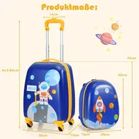 Ensemble de bagages pour enfants en 2 pièces avec poignées extensibles pour enfants 2