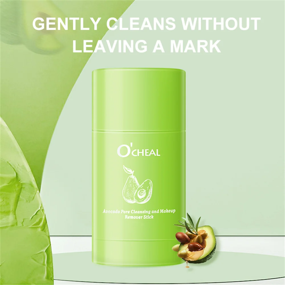 Ocheal Portable Avocado Makeup Remover Stick Deep Cleansing Balm Gel Cream Stick Remover Lip makeup Cosmetics Moisturizing skin 3