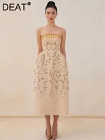 DEAT-فستان سهرة بدون حمالات للنساء ، بدون أكمام ، خصر عالي ، بدون ظهر ، تطريز ، موضة ، فساتين نسائية ، صيف ، جديد ، 13DB2053 ، 2023 1