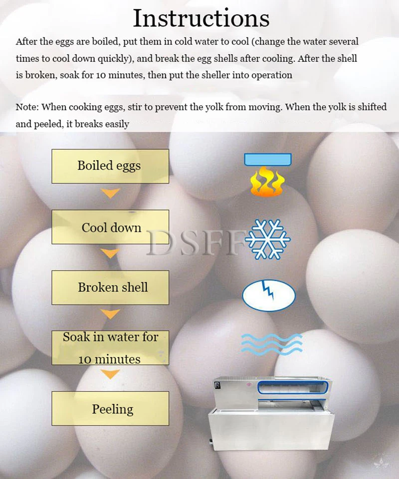 Description Picture 6 of itemHigh Quality Commercial 220V Small Electric Egg Peeler Commercial Duck Egg Peeler