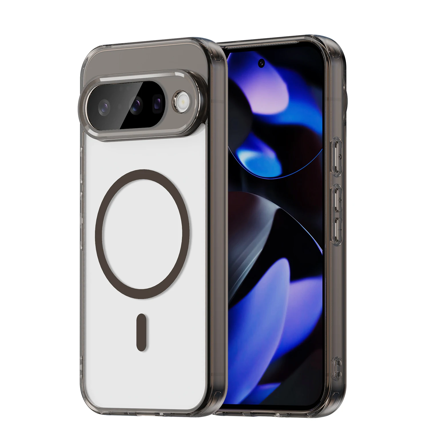 Luxury Magnetic Transparent Case with Camera Protection - Shockproof Clear Cover