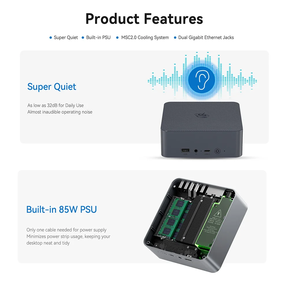 Beelink Eq12 Windows 11 Mini Pc 12th Gen Intel Alder Lake