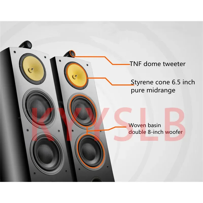 250W 8-inch Floor Passive Speaker Hi-fi Nautilus Speakers High-end Home Theater Speakers High-power Three-quarter audio 4