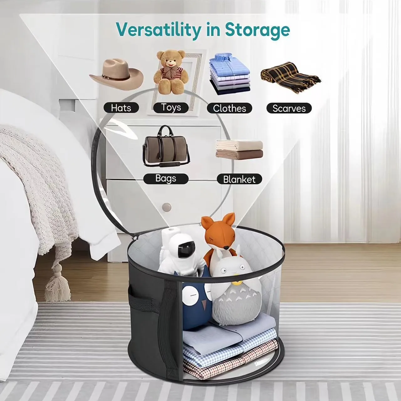 Compact Round Travel Hat Box Organizer - Durable and Convenient Hat Storage